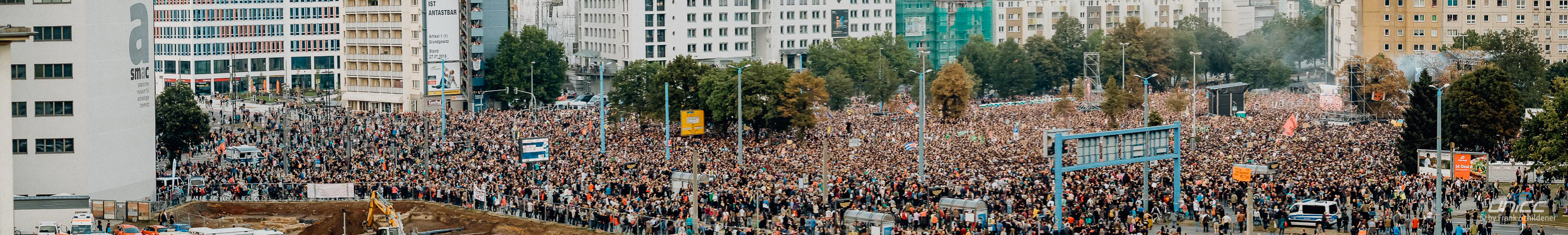 Panorama der Großveranstaltung #wirsindmehr am 03.09.2018 in Chemnitz