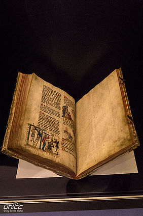Das Stadtrecht wurde oftmals in Stadtrechtsbüchern zusammengefasst. In der Ausstellung wird das Stadtrechtsbuch von Zwickau (Codex Statutorum Zviccaviensium) aus dem 14. Jahrhundert gezeigt. Das Buch zeigt neben den Beschreibungen von Straftaten und Bestrafungen die vorgesehenden teilweise grausamen Bestrafungen auch in Bildern.