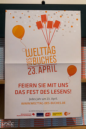 Plakat zum Welttag des Buches