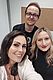 Sharon Den Adel (l.) mit Unicc Moderatoren Ludwig und Anika in Leipzig., Interview 2022