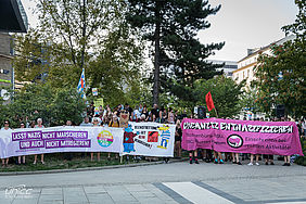Nicht nur am Johannisplatz wurde lautstark für ein weltoffenes Chemnitz demonstriert