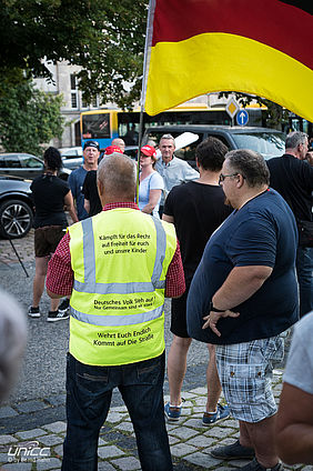 Viele der Teilnehmer bei Pro Chemnitz sehen die Freiheit des Volkes in Gefahr