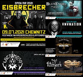 Open Air Sommer im Wasserschloss Klaffenbach, In Move, 2021, Eisbrecher, Lacrimosa, Project Pitchfork, VNV Nation, Blutengel