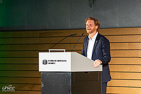 Foto des Bürgermeisters für Stadtentwicklung und Bau, Michael Stötzer der Immatrikulationsfeier der TU Chemnitz