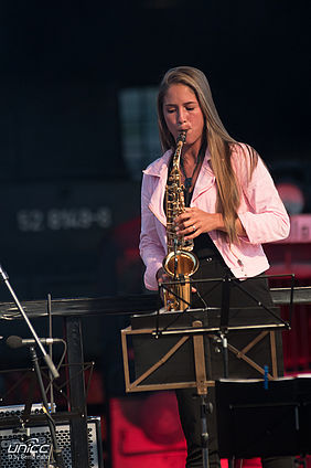 Nanett Weiß am Saxophon war eine der Solistinnen